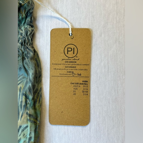 Women’s Paradise Island PI Bohemian Flowy Harem Pants One Size 0-12 Rayon NWT - Picture 7 of 8